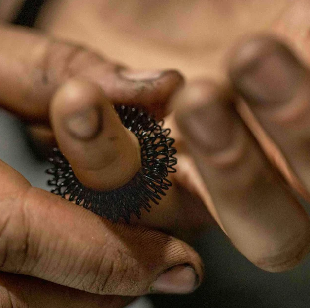 Black Wrist & Finger Spikey SET