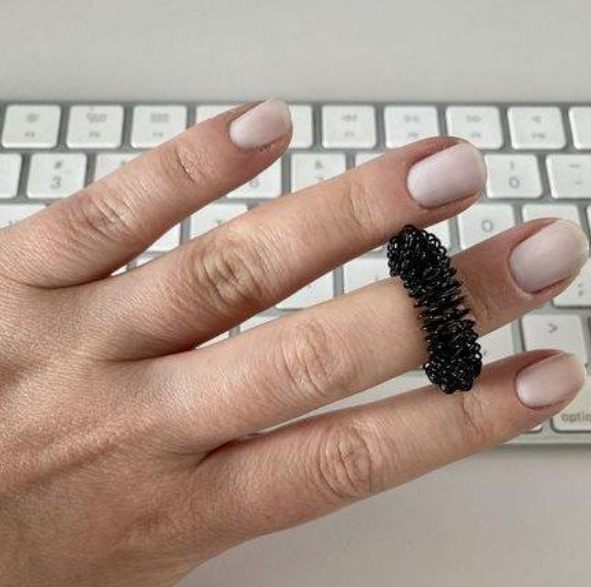 Black Wrist & Finger Spikey SET