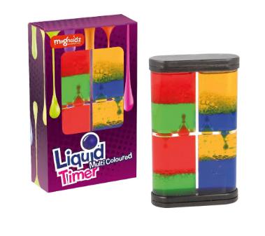 Multi Coloured Liquid Timer - Kaiko Fidgets
