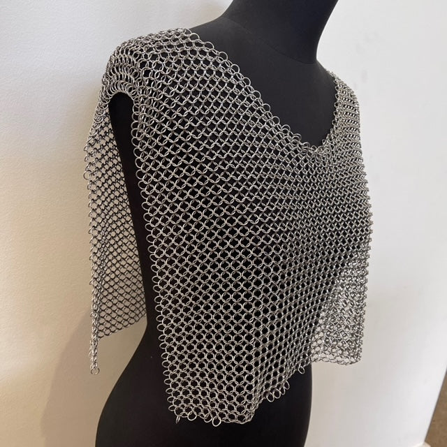 Chain Maille Hand Crafted 'Open' Vest  - Free Size