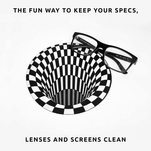 Hole Optical Illusion Fun Micofiber Cloth  - for screens & glasses - Kaiko Fidgets