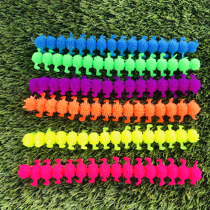 'Takeaway' Box of Stretchy Caterpillars - Mixed colour & Glow in Dark options - Kaiko Fidgets