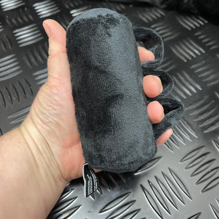 Plush Grip Squishy - Soft Black Fabric