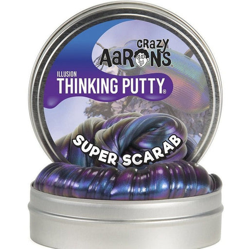 Crazy Aarons Thinking Putty SUPER SCARAB - Illusion 4" (90g) Tin - Kaiko Fidgets