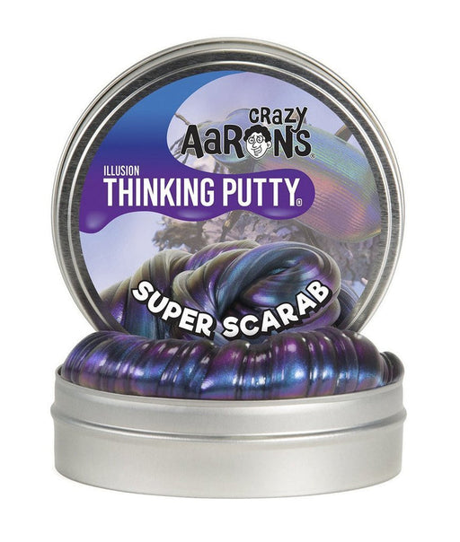 Crazy Aarons Thinking Putty SUPER SCARAB - Illusion 4" (90g) Tin - Kaiko Fidgets